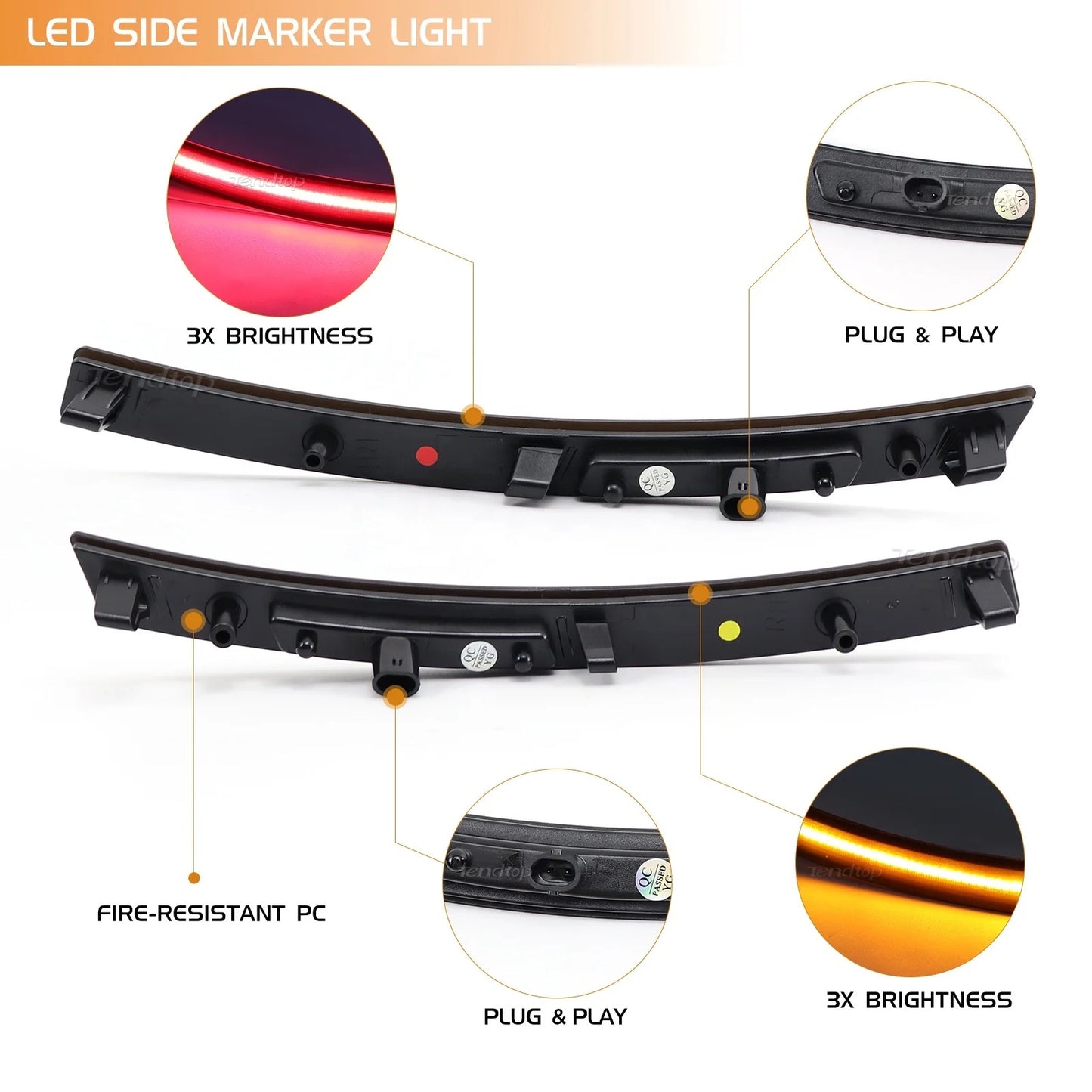 C7 Corvette LED Smoked Side Marker Lights (14-19)