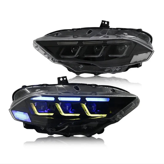 OAC S650 Style Headlights For 15-23 Ford Mustang With RGB Function & Sequential Turn Signals