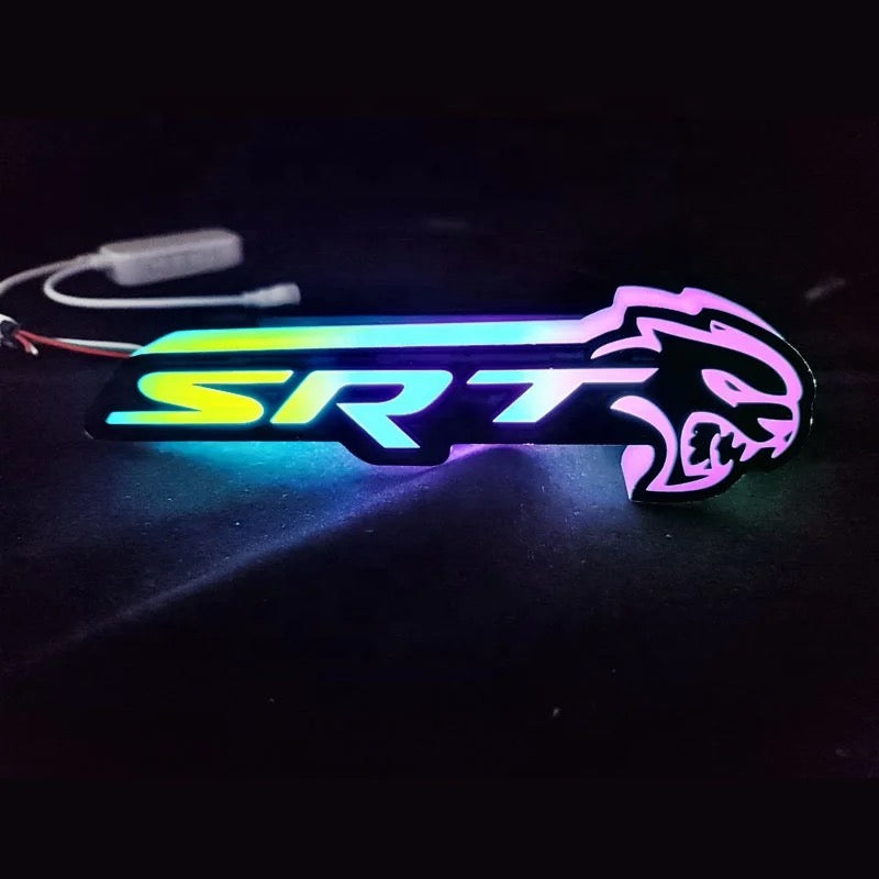 OAC “SRT Hellcat” Badge With Flow/Dynamic RGB Multicolor Function (App/Remote Controlled)