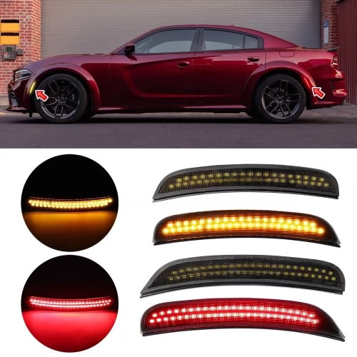 OAC V2 15-23 Dodge Charger Smoked LED Side Marker Lights (Widebody/Non-Widebody)