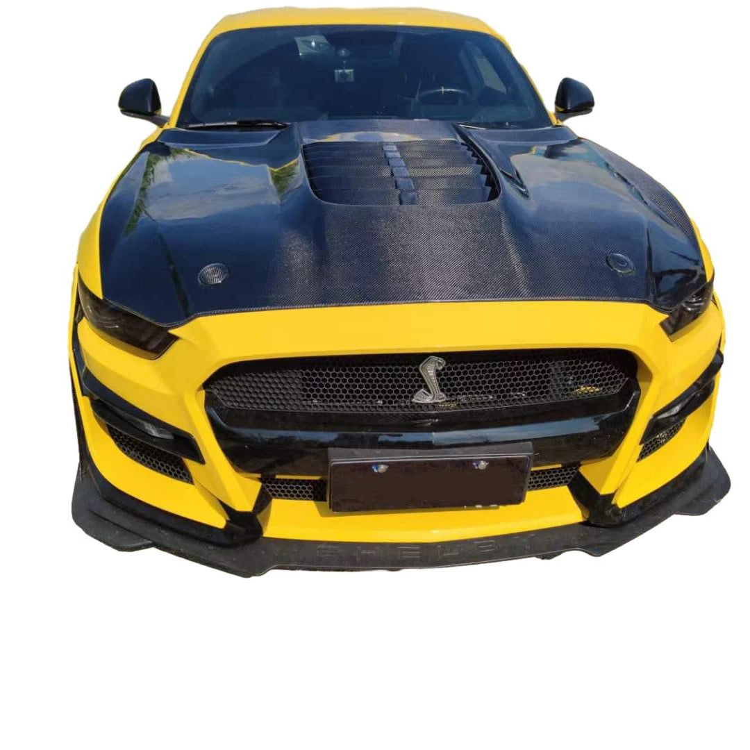 OAC GT500 Carbon Fiber hood for 15-23 Ford Mustang (Double/Single Sided)