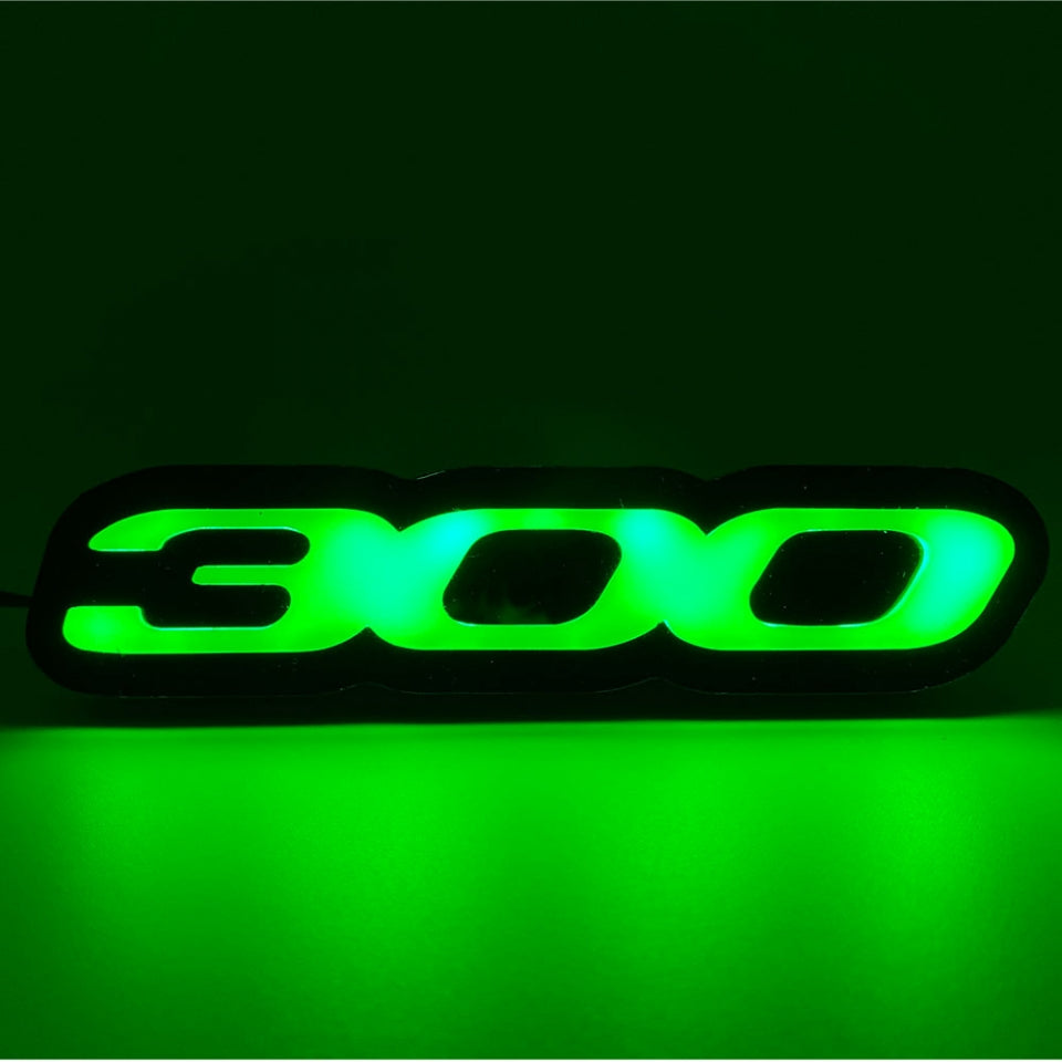 OAC Dodge Chrysler “300” Badge With Flow/Dynamic RGB MultiColor Function (App/Remote Controlled)