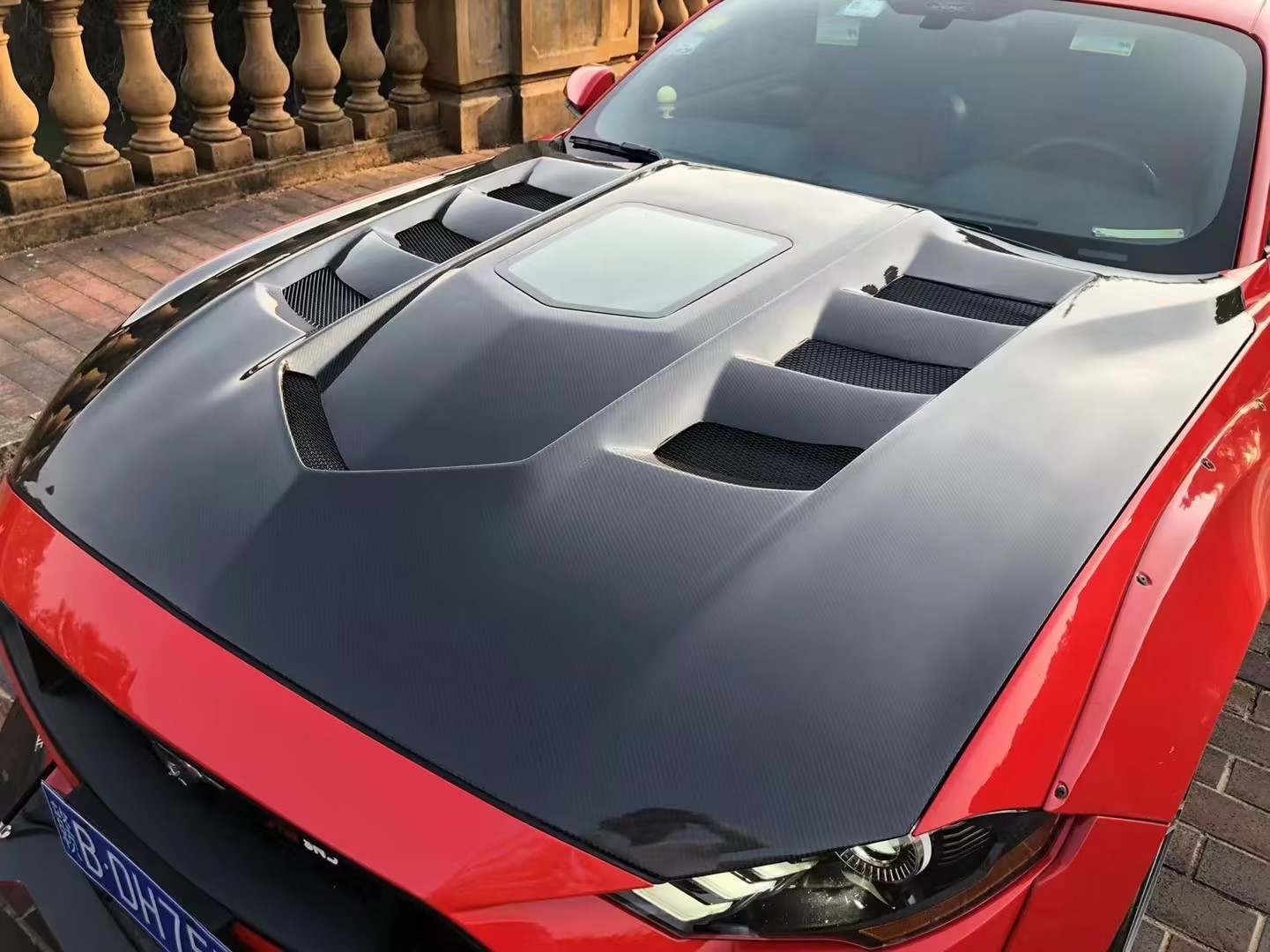 OAC “ZR” Carbon Fiber Hood for 18-23 Ford Mustang (Single/Double Sided)