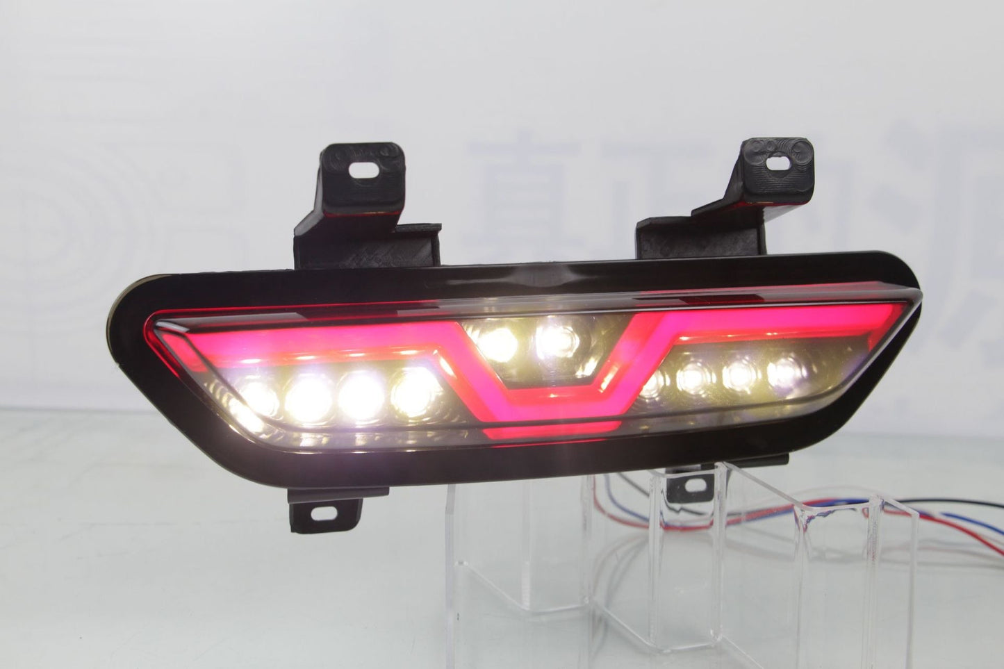 LED Smoked Brake/Reverse Light For 15-20 Mustang (Red Diffuser)