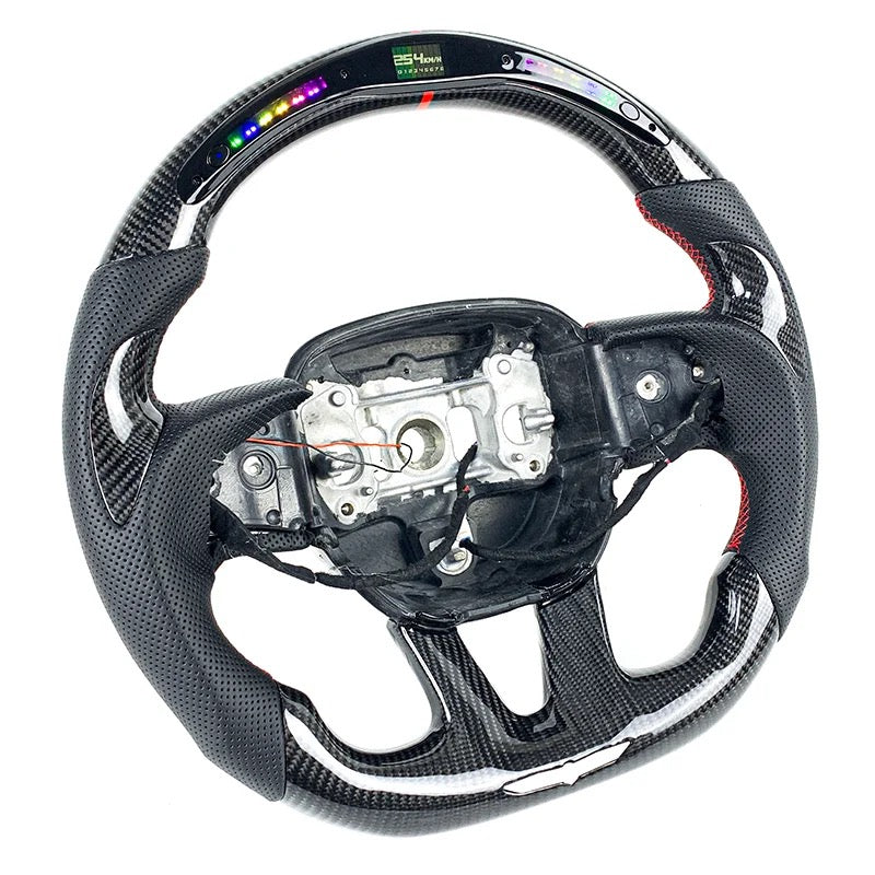 2015-2024 Dodge Charger/Challenger/Durango SRT SXT R/T Carbon Fiber Steering Wheel (Customizable)