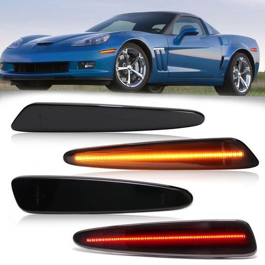 OAC V1 05-13 C6 Corvette Smoked LED Side Marker Lights (Front&Rear)